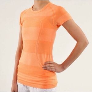 Lululemon Run Swiftly Tech Short Sleeve Pizzaz Orange Size 6